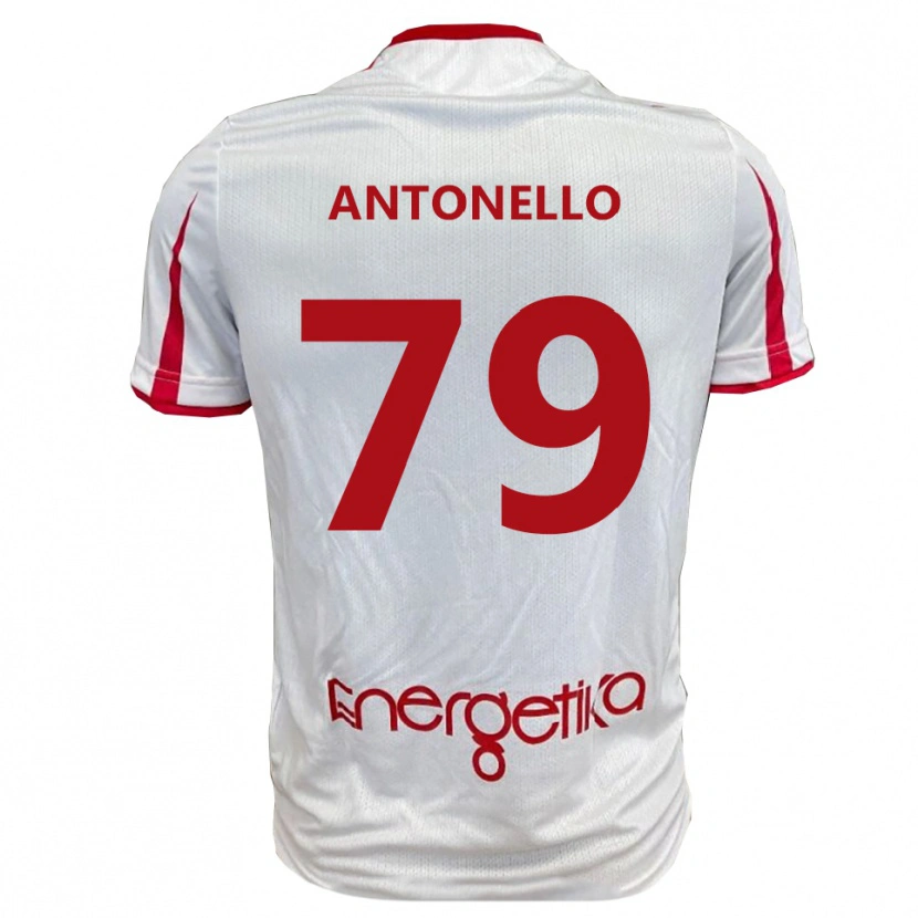 Danxen Kinder Andrea Antonello #79 Weiß Rot Heimtrikot Trikot 2025/26 T-Shirt