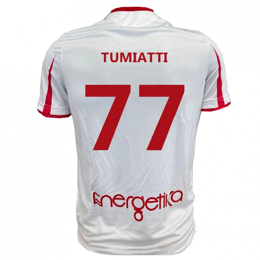 Danxen Kinder Francesco Tumiatti #77 Weiß Rot Heimtrikot Trikot 2025/26 T-Shirt