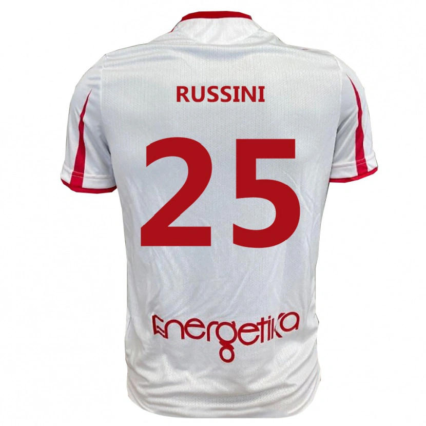 Danxen Kinder Simone Russini #25 Weiß Rot Heimtrikot Trikot 2025/26 T-Shirt