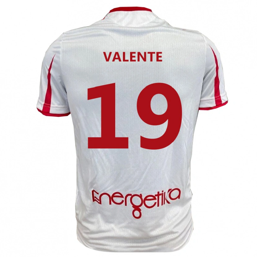 Danxen Kinder Nicola Valente #19 Weiß Rot Heimtrikot Trikot 2025/26 T-Shirt