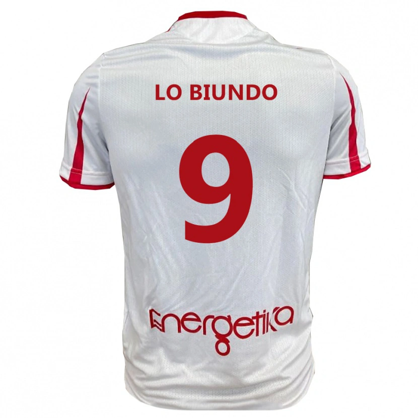 Danxen Kinder Emiliano Lo Biundo #9 Weiß Rot Heimtrikot Trikot 2025/26 T-Shirt