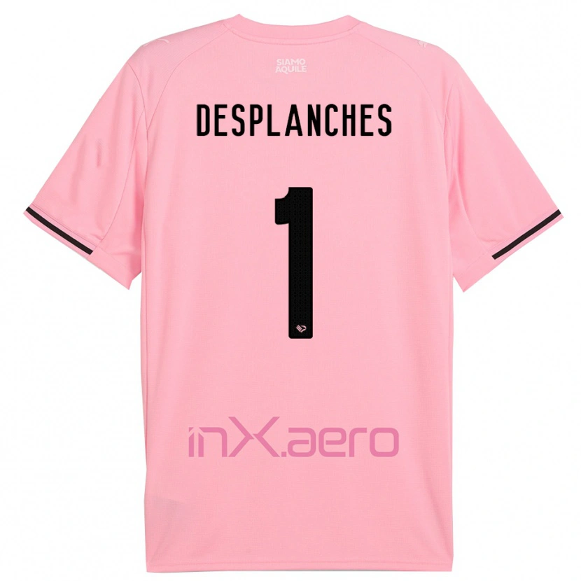 Danxen Kinder Sebastiano Desplanches #1 Pink Schwarz Heimtrikot Trikot 2025/26 T-Shirt