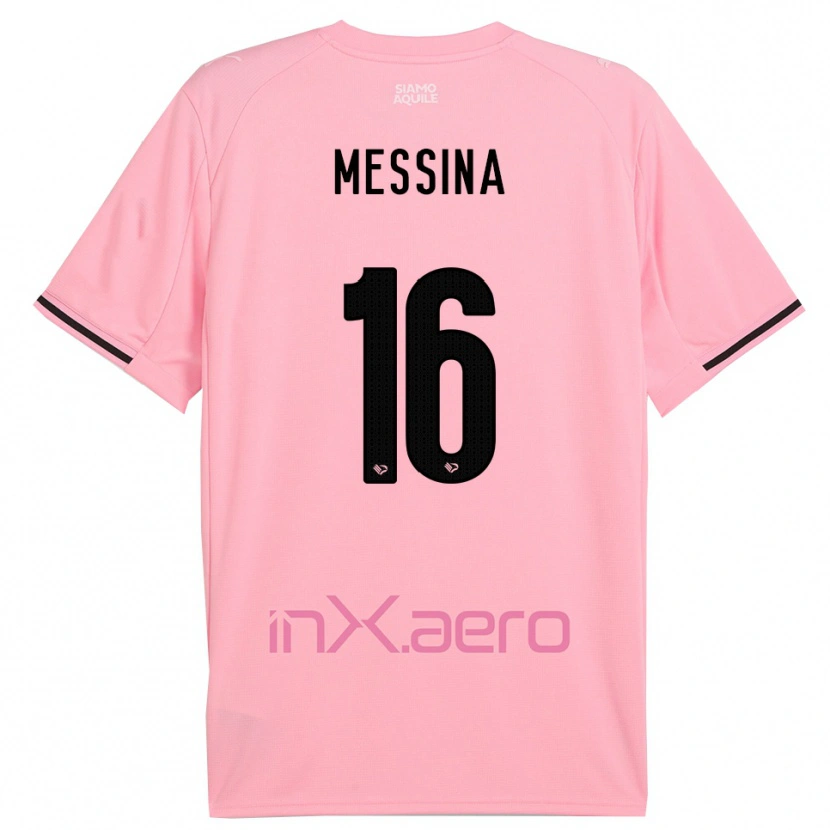 Danxen Kinder Pietro Messina #16 Pink Schwarz Heimtrikot Trikot 2025/26 T-Shirt