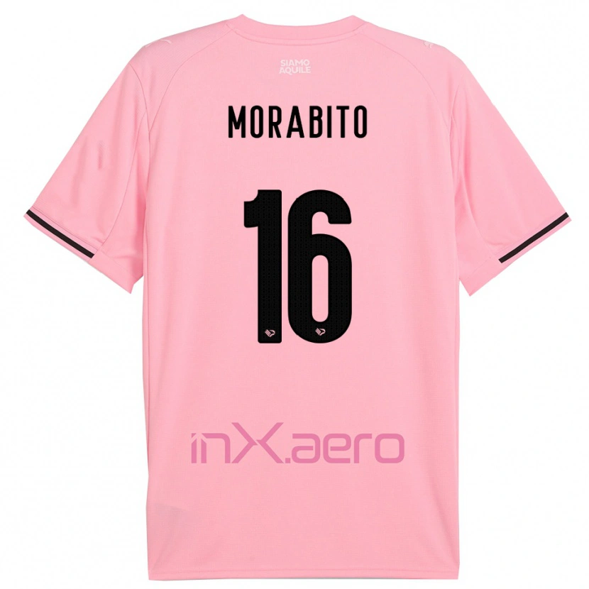 Danxen Kinder Gioele Maria Morabito #16 Pink Schwarz Heimtrikot Trikot 2025/26 T-Shirt