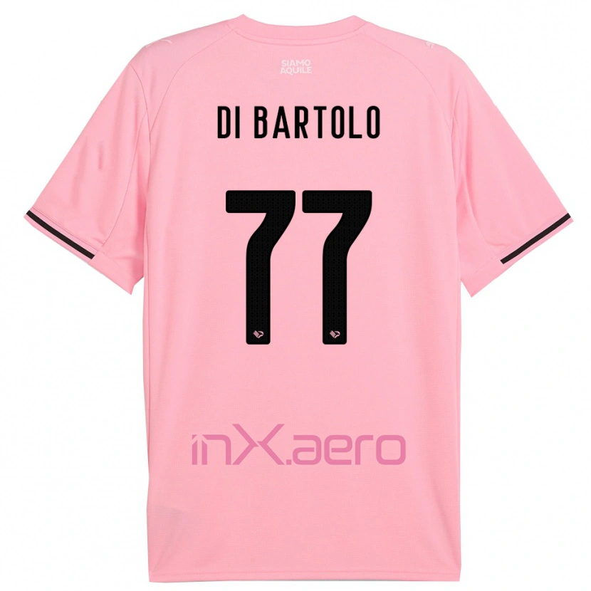 Danxen Kinder Francesco Di Bartolo #77 Pink Schwarz Heimtrikot Trikot 2025/26 T-Shirt