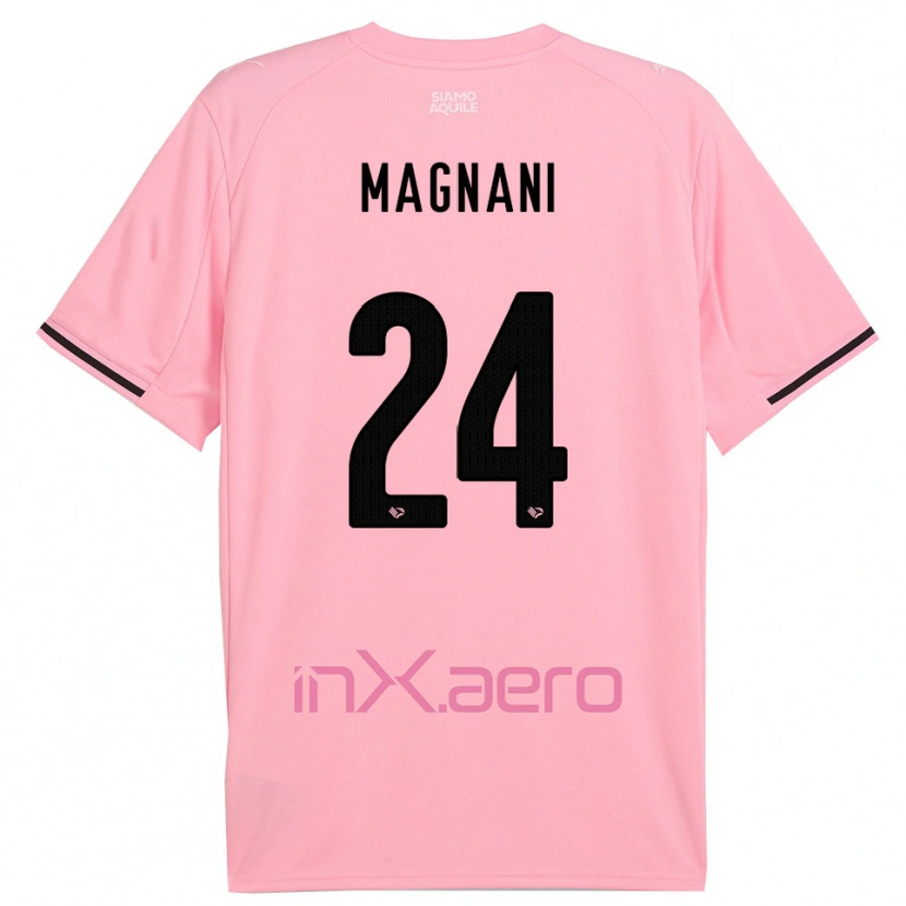 Danxen Kinder Giangiacomo Magnani #24 Pink Schwarz Heimtrikot Trikot 2025/26 T-Shirt