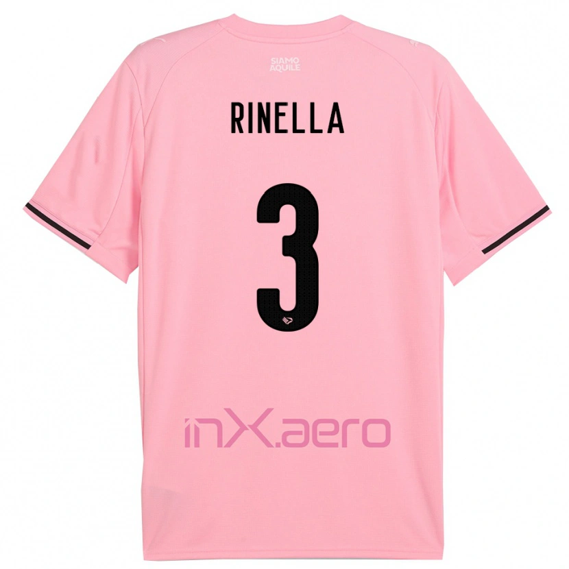 Danxen Kinder Alessandro Rinella #3 Pink Schwarz Heimtrikot Trikot 2025/26 T-Shirt