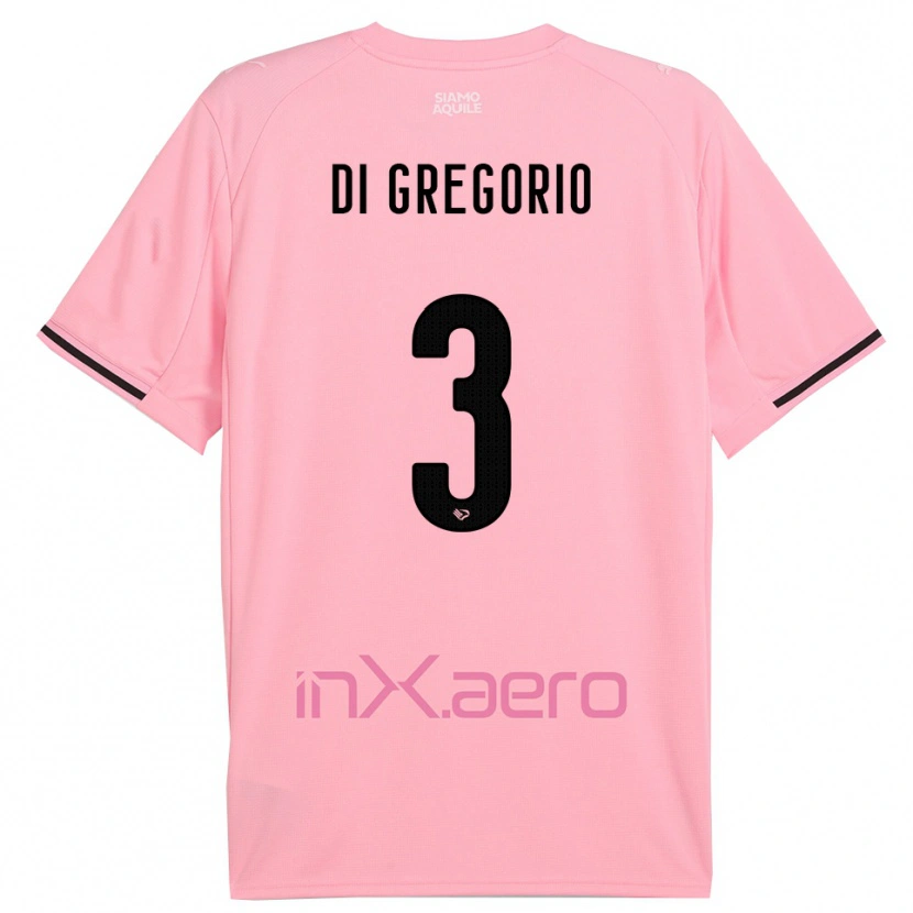 Danxen Kinder Angelo Di Gregorio #3 Pink Schwarz Heimtrikot Trikot 2025/26 T-Shirt
