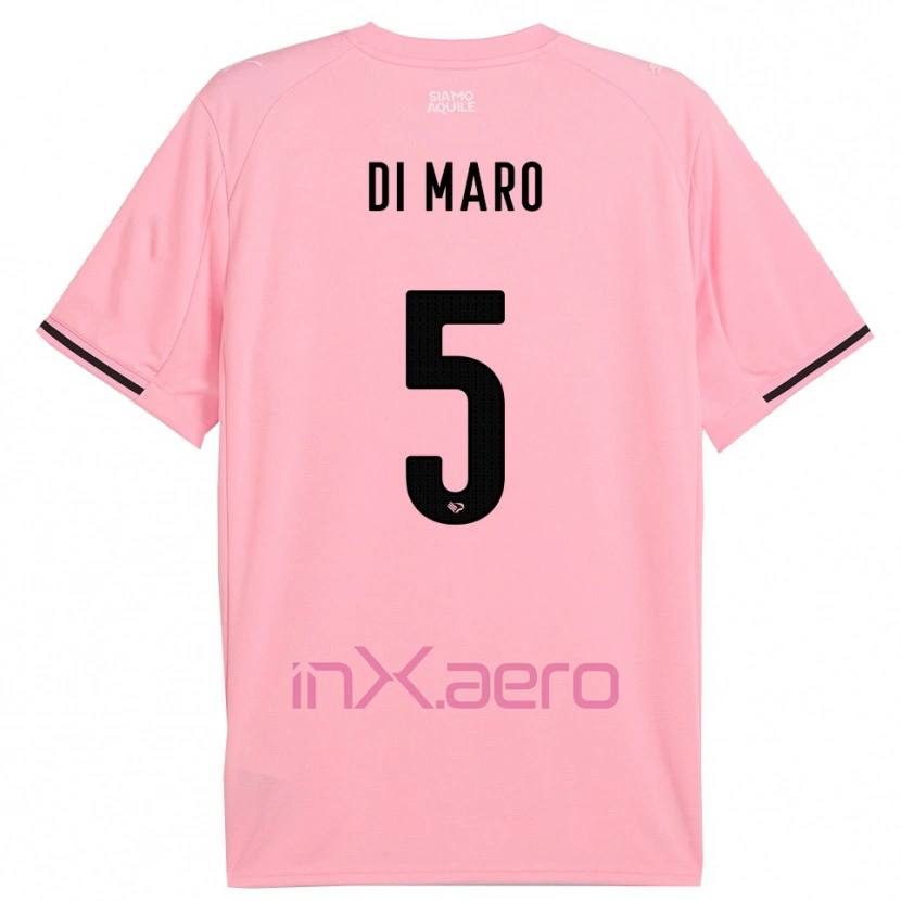 Danxen Kinder Filippo Di Maro #5 Pink Schwarz Heimtrikot Trikot 2025/26 T-Shirt