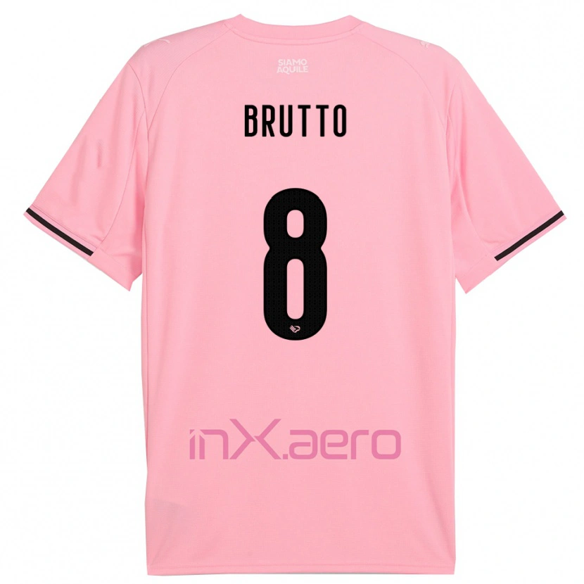 Danxen Kinder Valerio Brutto #8 Pink Schwarz Heimtrikot Trikot 2025/26 T-Shirt