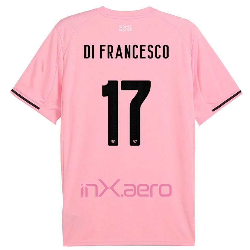 Danxen Kinder Federico Di Francesco #17 Pink Schwarz Heimtrikot Trikot 2025/26 T-Shirt