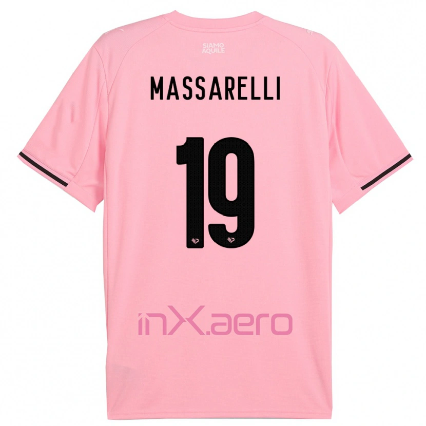 Danxen Kinder Francesco Massarelli #19 Pink Schwarz Heimtrikot Trikot 2025/26 T-Shirt