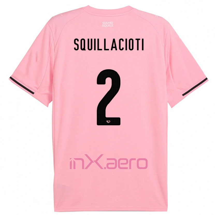 Danxen Kinder Salvatore Squillacioti #2 Pink Schwarz Heimtrikot Trikot 2025/26 T-Shirt