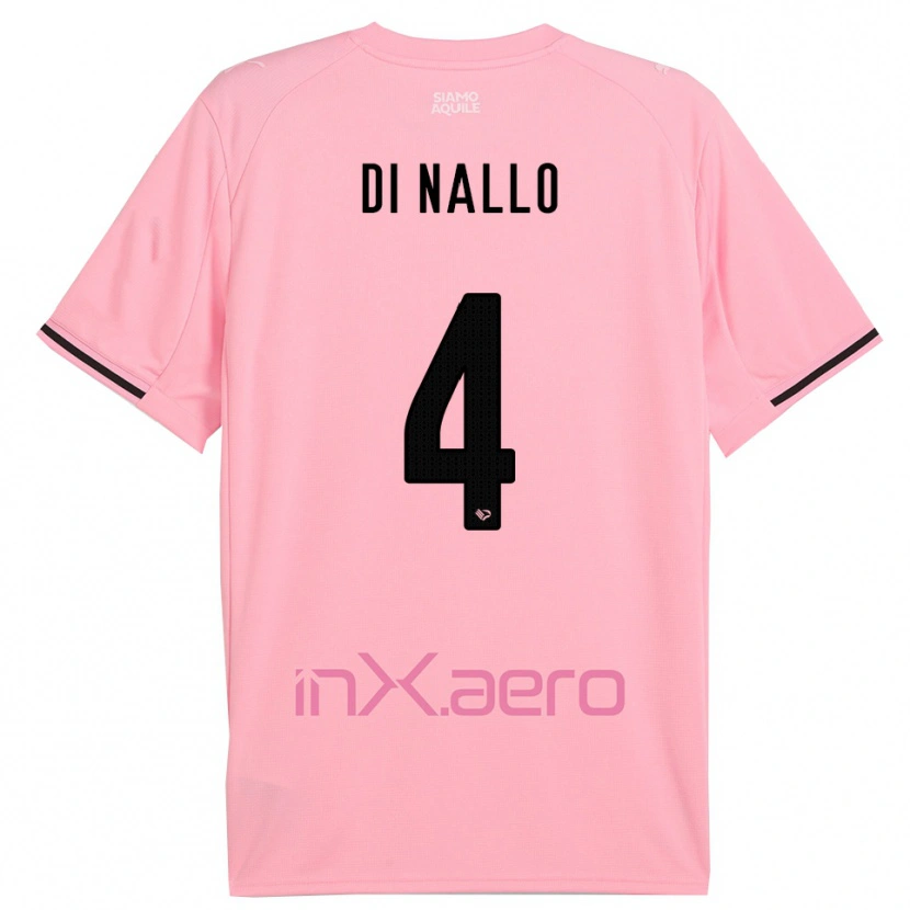 Danxen Kinder Federico Di Nallo #4 Pink Schwarz Heimtrikot Trikot 2025/26 T-Shirt