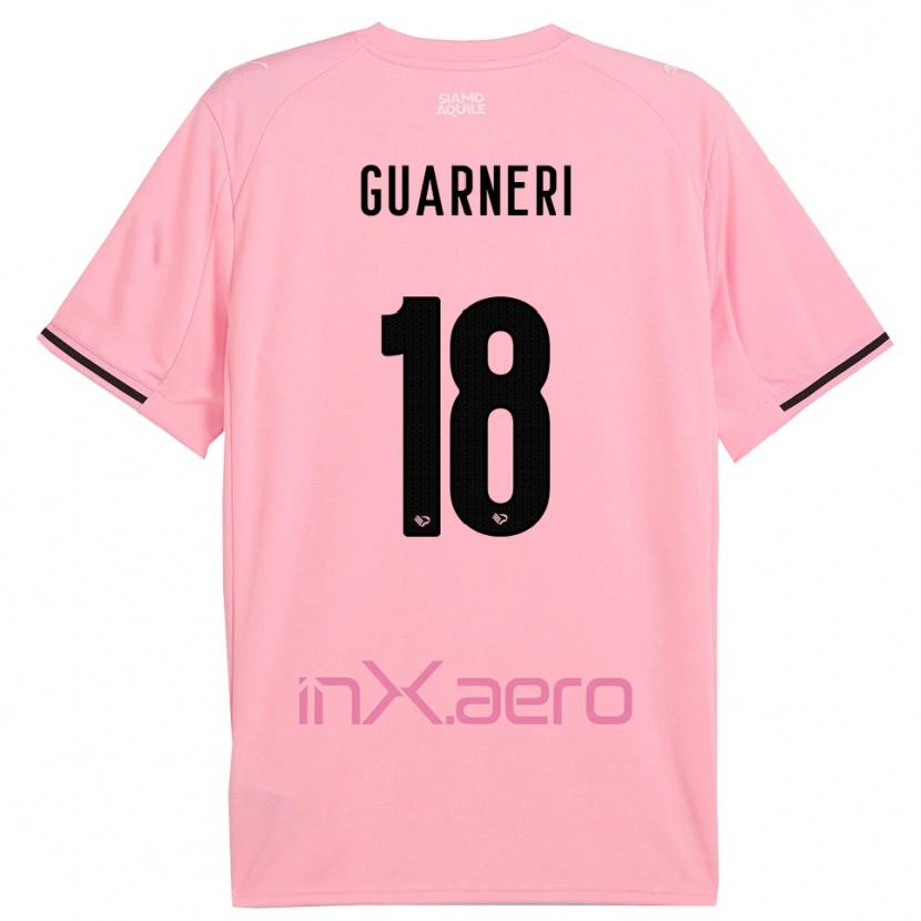 Danxen Kinder Davide Guarneri #18 Pink Schwarz Heimtrikot Trikot 2025/26 T-Shirt