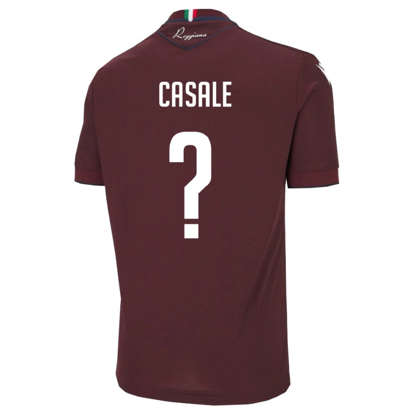 Danxen Kinder Casale Giorgia #0 Burgund Weiß Heimtrikot Trikot 2025/26 T-Shirt