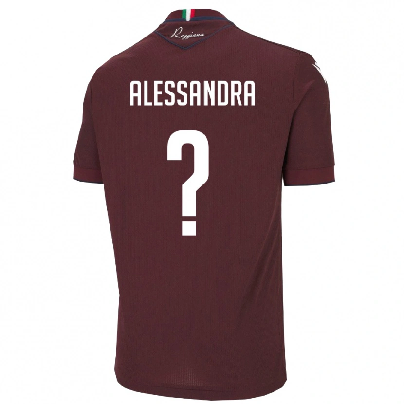 Danxen Kinder Sacchi Alessandra #0 Burgund Weiß Heimtrikot Trikot 2025/26 T-Shirt