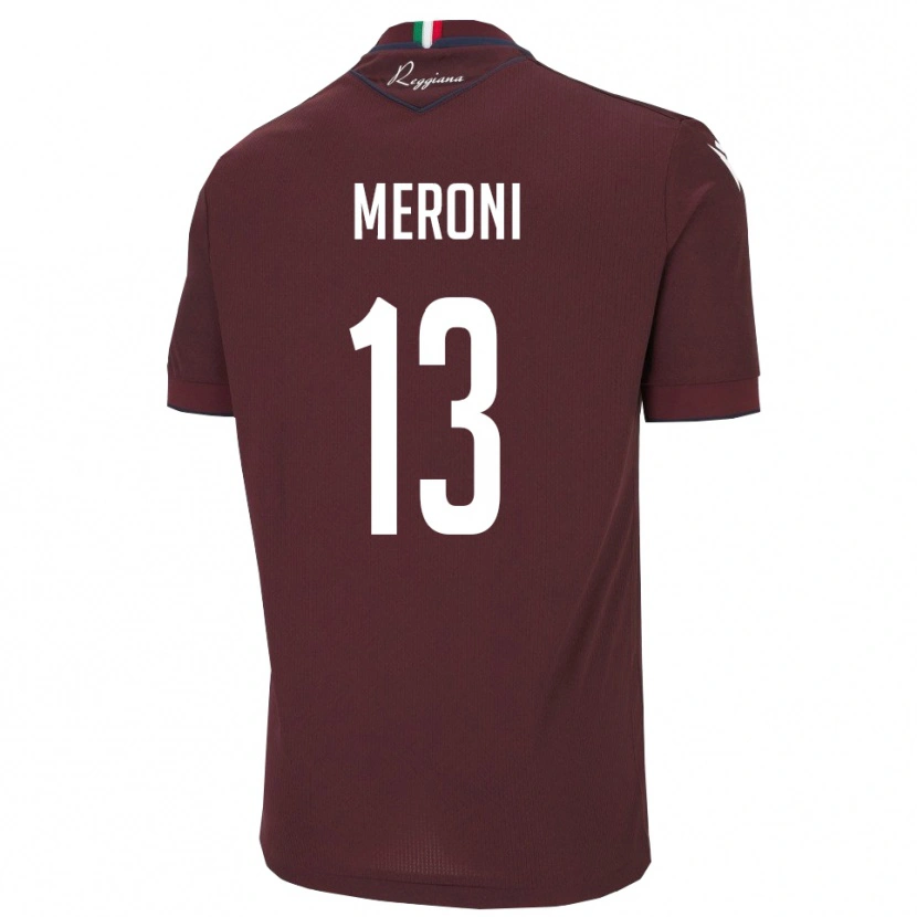 Danxen Kinder Andrea Meroni #13 Burgund Weiß Heimtrikot Trikot 2025/26 T-Shirt