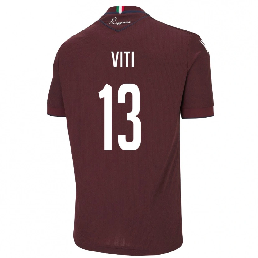Danxen Kinder Jacopo Viti #13 Burgund Weiß Heimtrikot Trikot 2025/26 T-Shirt