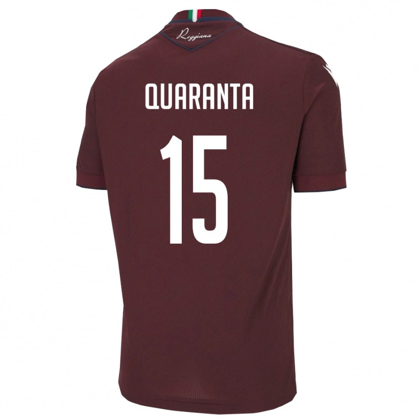 Danxen Kinder Danilo Quaranta #15 Burgund Weiß Heimtrikot Trikot 2025/26 T-Shirt