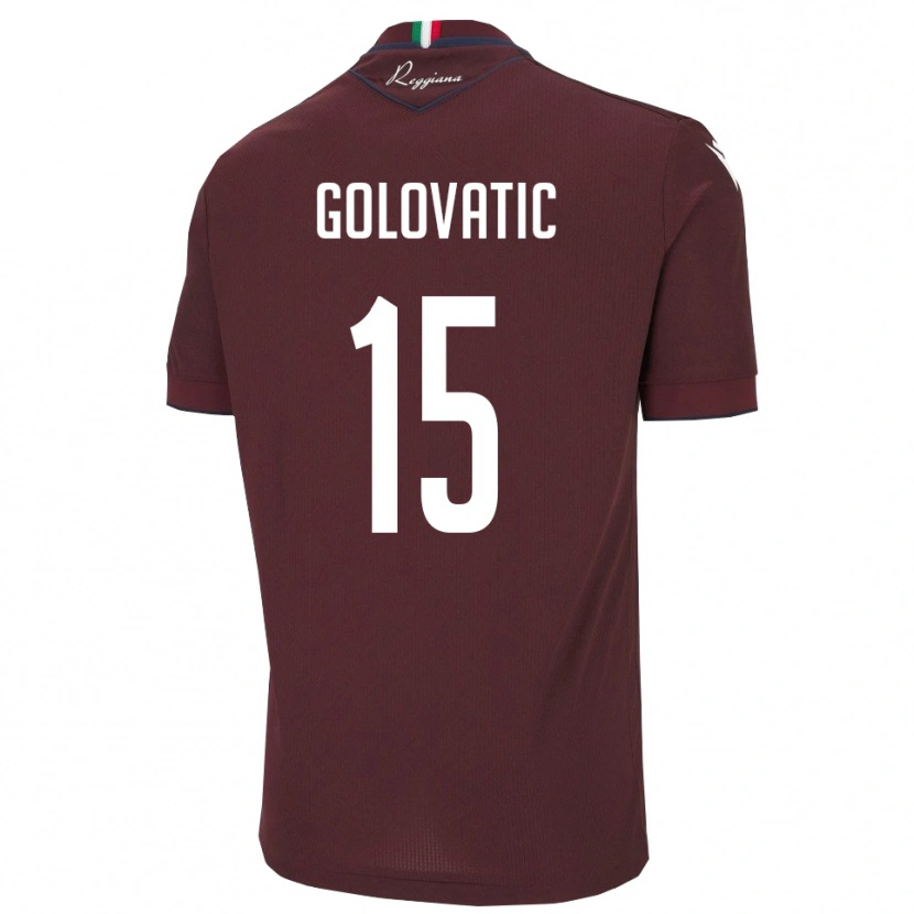 Danxen Kinder Daniel Golovatic #15 Burgund Weiß Heimtrikot Trikot 2025/26 T-Shirt