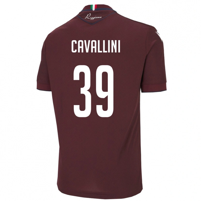Danxen Kinder Giacomo Cavallini #39 Burgund Weiß Heimtrikot Trikot 2025/26 T-Shirt