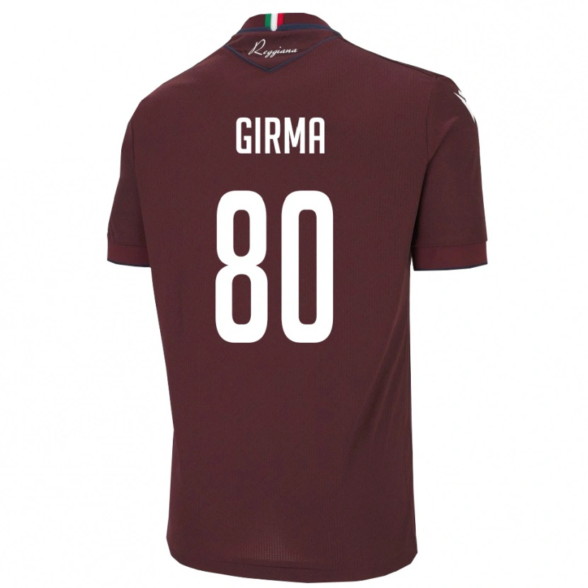 Danxen Kinder Natan Girma #80 Burgund Weiß Heimtrikot Trikot 2025/26 T-Shirt