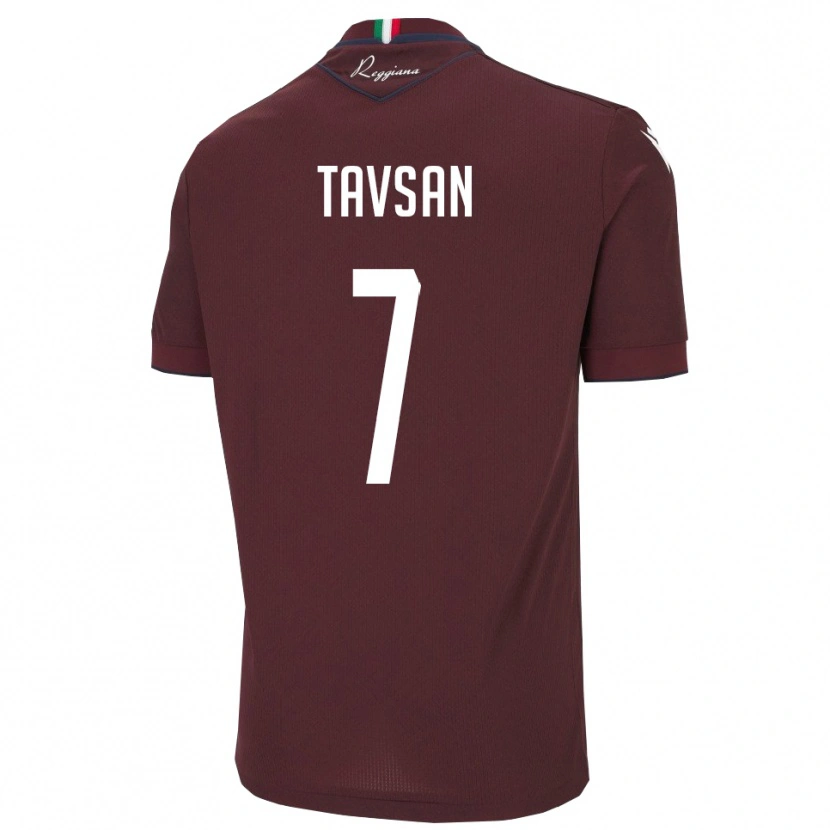 Danxen Kinder Elayis Tavsan #7 Burgund Weiß Heimtrikot Trikot 2025/26 T-Shirt