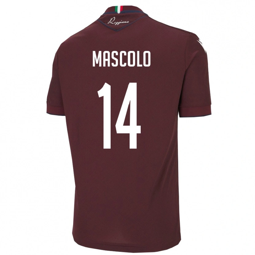 Danxen Kinder Luca Mascolo #14 Burgund Weiß Heimtrikot Trikot 2025/26 T-Shirt