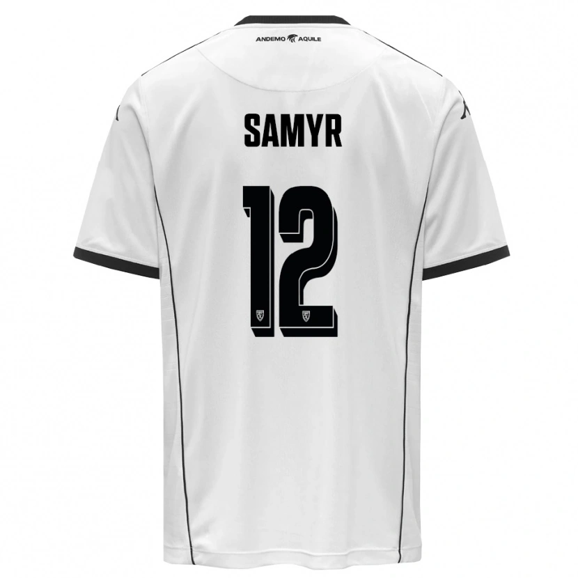 Danxen Kinder Walid Samyr #12 Weiß Schwarz Heimtrikot Trikot 2025/26 T-Shirt