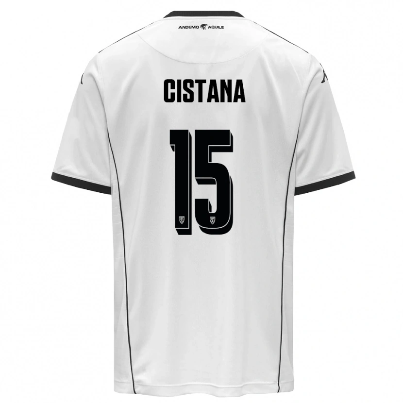 Danxen Kinder Andrea Cistana #15 Weiß Schwarz Heimtrikot Trikot 2025/26 T-Shirt