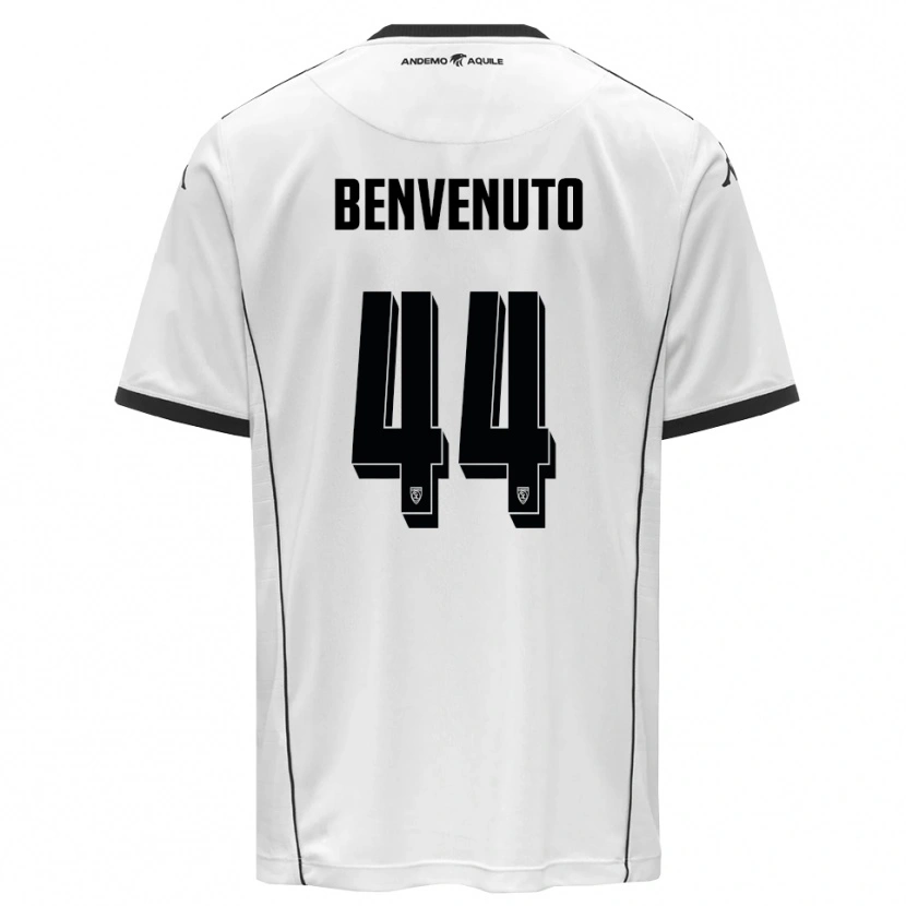 Danxen Kinder Mattia Benvenuto #44 Weiß Schwarz Heimtrikot Trikot 2025/26 T-Shirt