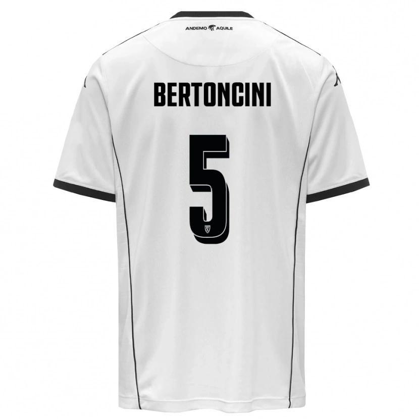 Danxen Kinder Andrea Bertoncini #5 Weiß Schwarz Heimtrikot Trikot 2025/26 T-Shirt