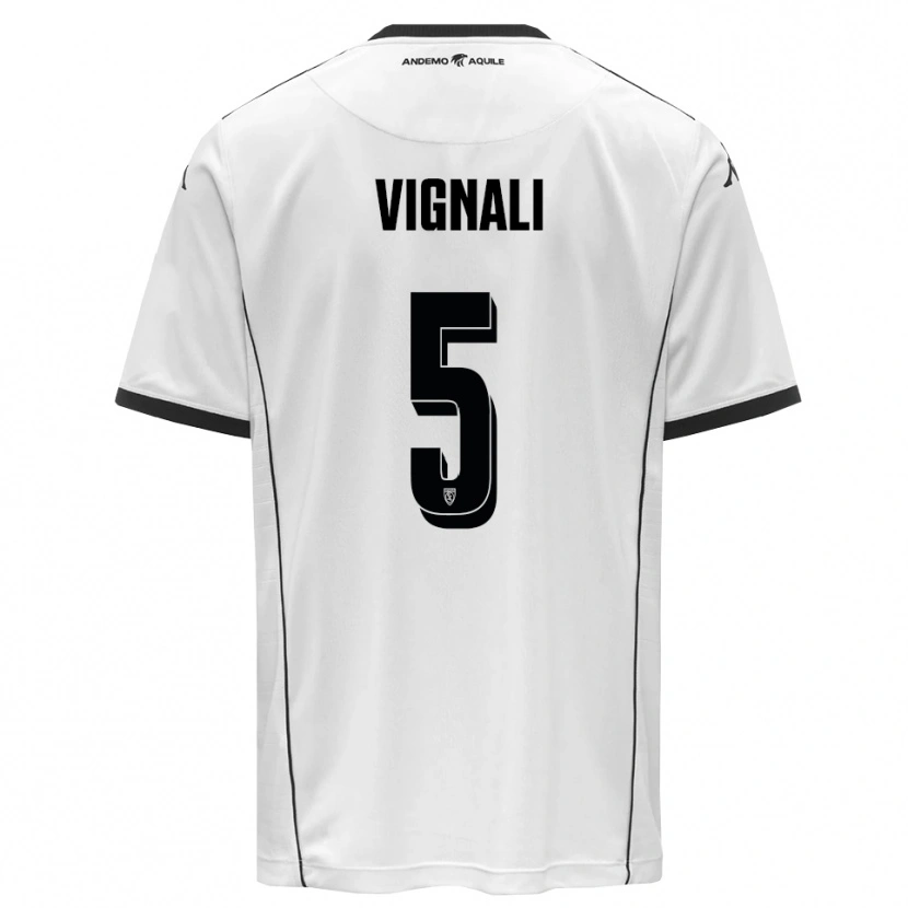 Danxen Kinder Diego Vignali #5 Weiß Schwarz Heimtrikot Trikot 2025/26 T-Shirt