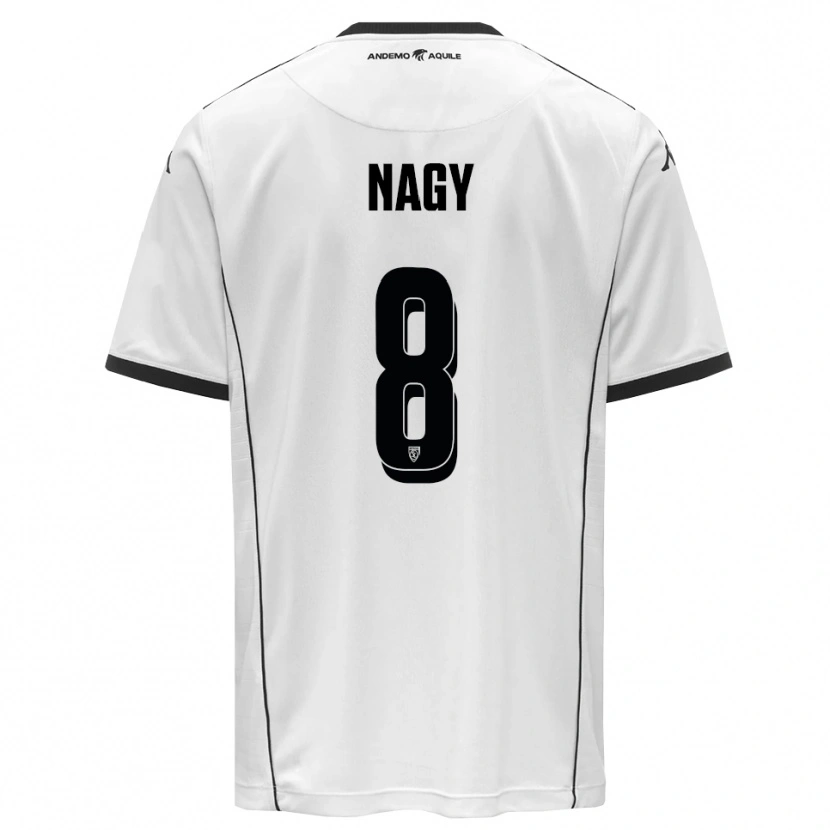 Danxen Kinder Ádám Nagy #8 Weiß Schwarz Heimtrikot Trikot 2025/26 T-Shirt