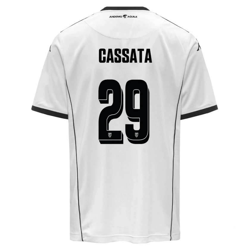 Danxen Kinder Francesco Cassata #29 Weiß Schwarz Heimtrikot Trikot 2025/26 T-Shirt
