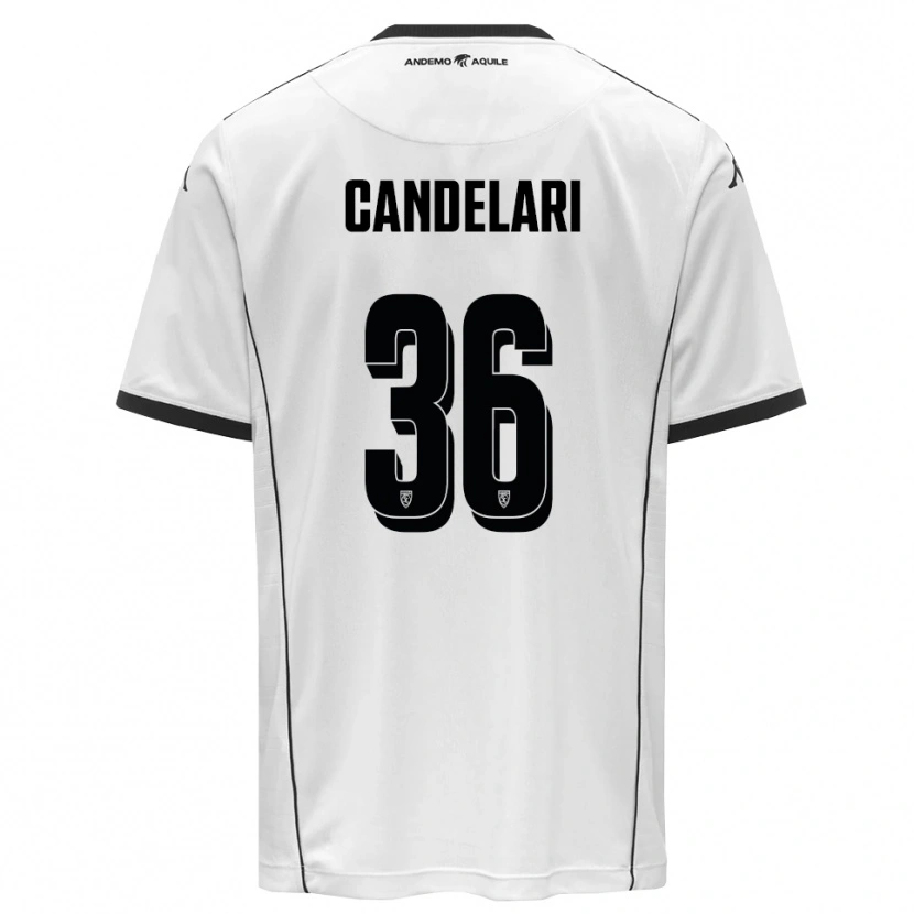 Danxen Kinder Pietro Candelari #36 Weiß Schwarz Heimtrikot Trikot 2025/26 T-Shirt