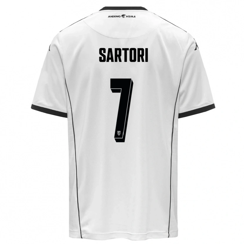 Danxen Kinder Giovanni Sartori #7 Weiß Schwarz Heimtrikot Trikot 2025/26 T-Shirt