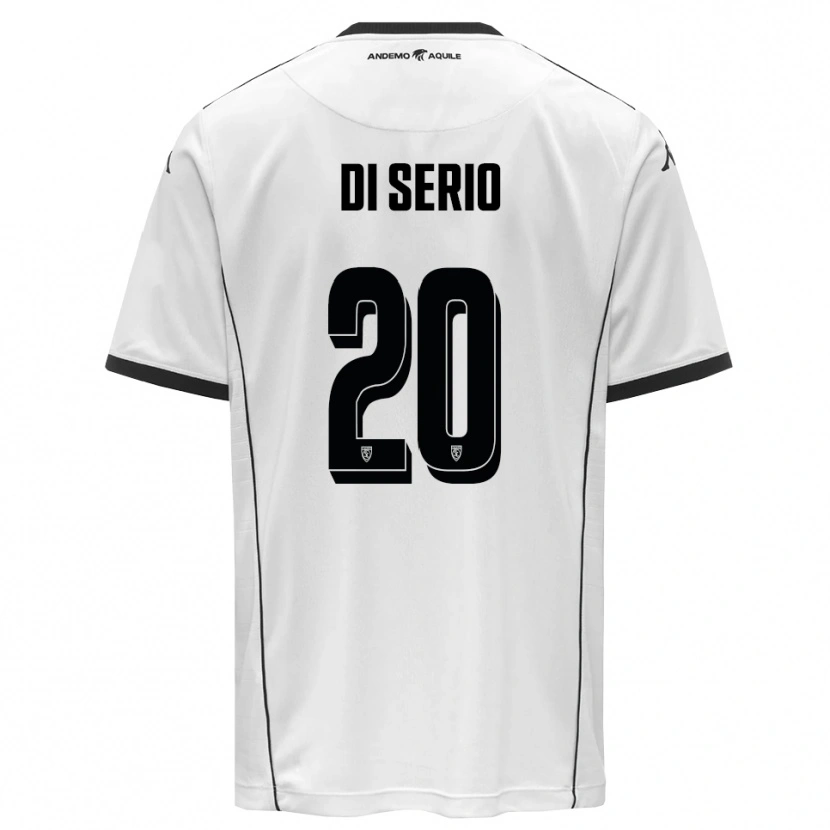 Danxen Kinder Giuseppe Di Serio #20 Weiß Schwarz Heimtrikot Trikot 2025/26 T-Shirt