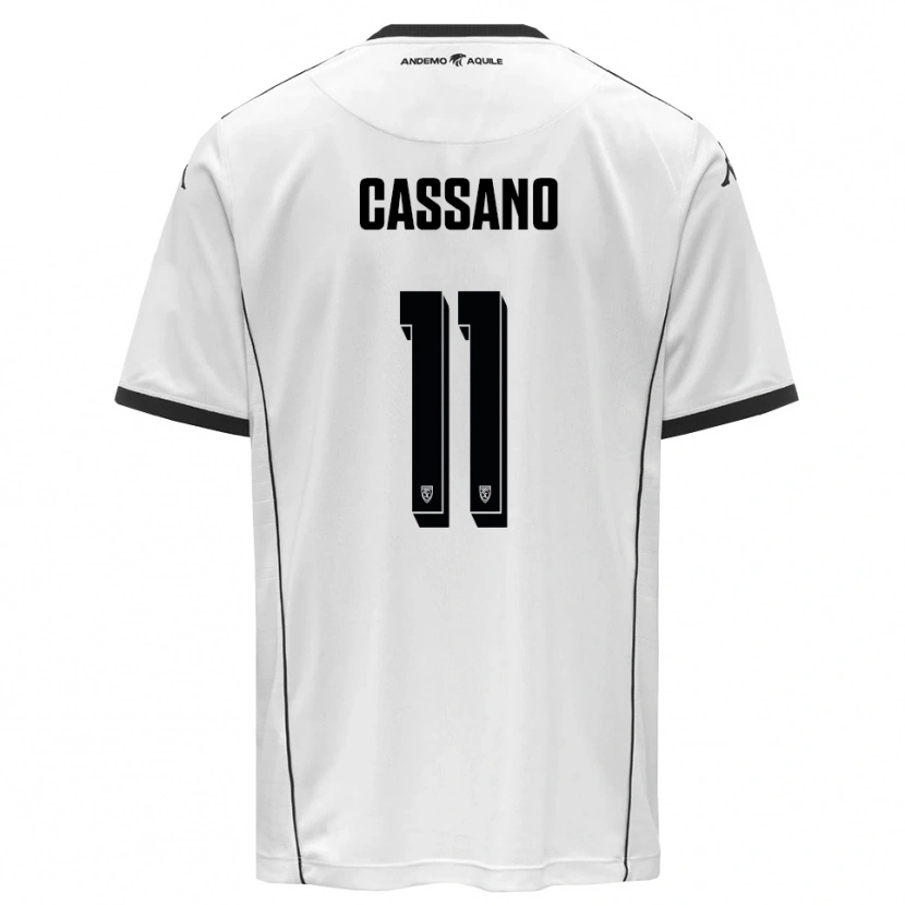 Danxen Kinder Armando Cassano #11 Weiß Schwarz Heimtrikot Trikot 2025/26 T-Shirt