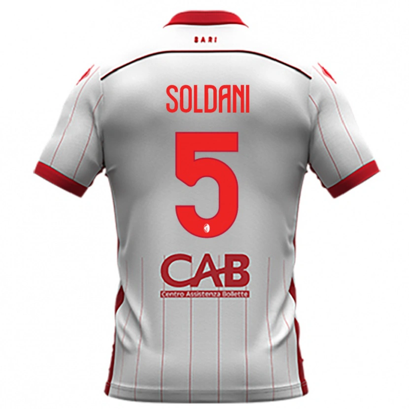 Danxen Kinder Mauro Soldani #5 Weiß Rot Heimtrikot Trikot 2025/26 T-Shirt