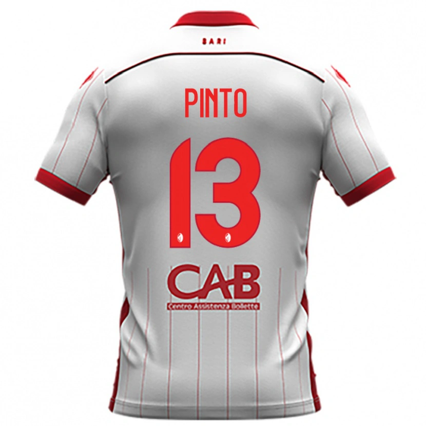 Danxen Kinder Francesco Pinto #13 Weiß Rot Heimtrikot Trikot 2025/26 T-Shirt
