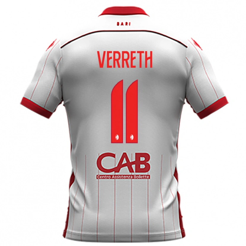 Danxen Kinder Matthias Verreth #11 Weiß Rot Heimtrikot Trikot 2025/26 T-Shirt