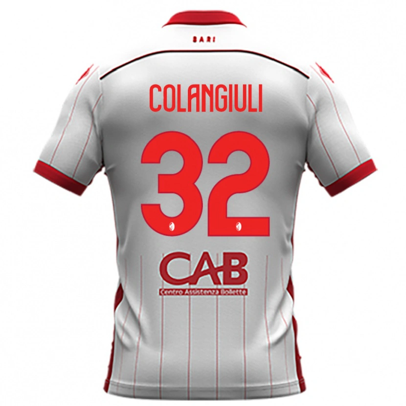 Danxen Kinder Vincenzo Colangiuli #32 Weiß Rot Heimtrikot Trikot 2025/26 T-Shirt