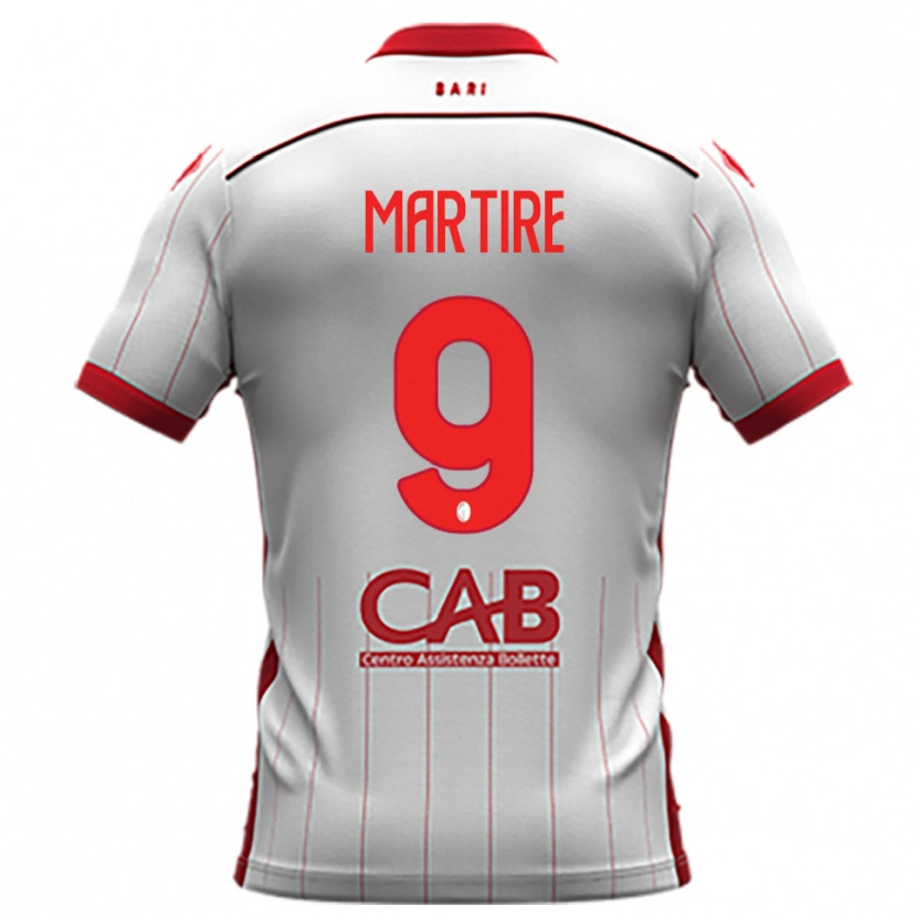 Danxen Kinder Nicolò Martire #9 Weiß Rot Heimtrikot Trikot 2025/26 T-Shirt
