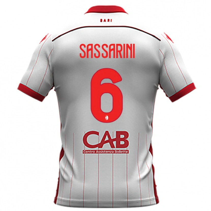 Danxen Kinder Luca Sassarini #6 Weiß Rot Heimtrikot Trikot 2025/26 T-Shirt