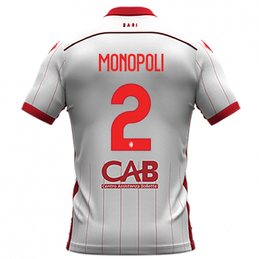 Danxen Kinder Tommaso Monopoli #2 Weiß Rot Heimtrikot Trikot 2025/26 T-Shirt