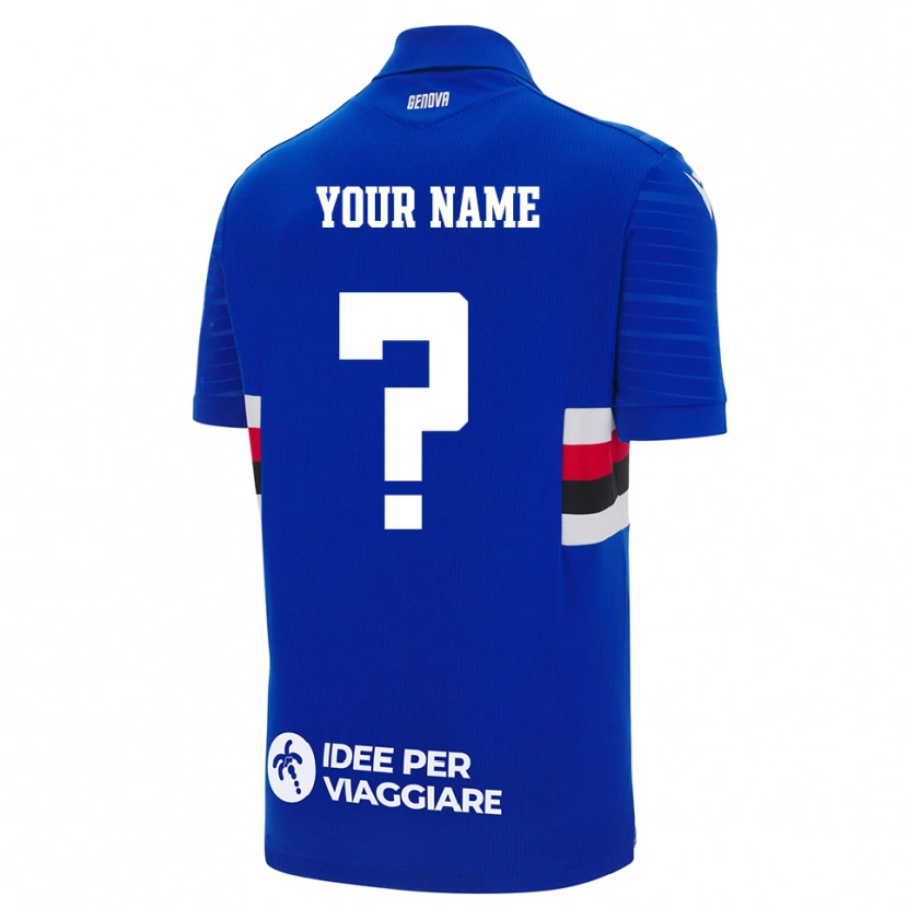 Danxen Kinder Ihren Namen #0 Blau Weiß Heimtrikot Trikot 2025/26 T-Shirt