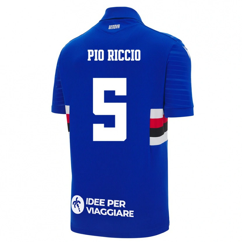 Danxen Kinder Alessandro Pio Riccio #5 Blau Weiß Heimtrikot Trikot 2025/26 T-Shirt