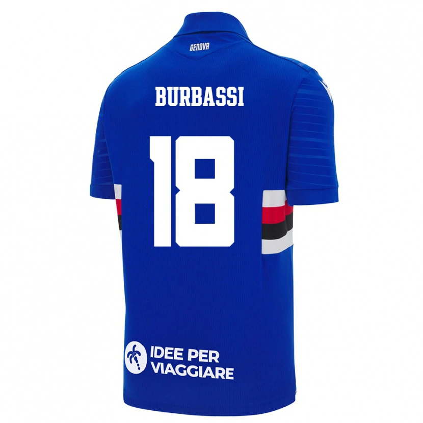Danxen Kinder Giada Burbassi #18 Blau Weiß Heimtrikot Trikot 2025/26 T-Shirt